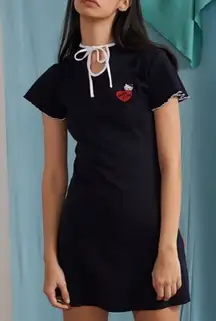 Lazy Oaf Hello Kitty Keyhole Blue Tie Mini Dress Women’s Small