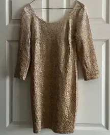 Mimi Chica  gold velvet sequin dress