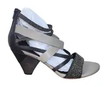 iXOS Brown Strappy Stacked Heel Size 38 Size 7.5 IXOS Vero Cuoio Italy Heels