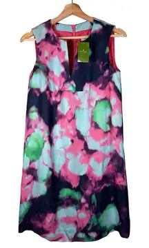 NWT Kate Spade Keri Dress Size 0 Abstract Floral Sleeveless V Neck Sheath Career