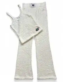 NEW Florida Gators 2-Piece Lounge Set Tank/Pants Ivory Fuzzy Comfort Soft SMALL
