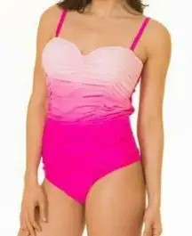 Pink Ombree Swimsuit Size 22 Versatile One piece Removable Straps Coco L…