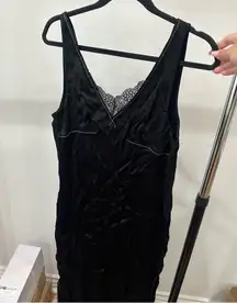 Zara Black Satin Slip Dress