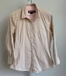 Vineyard Vines Button Down Shirt sz 6 Pink Green Plaid‎ Preppy Coastal
