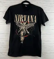 Nirvana Black Graphic Crew Neck Tee Size S