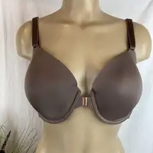 Soma Taupe Brown Vanishing Perfect Coverage Front Close Bra 38D