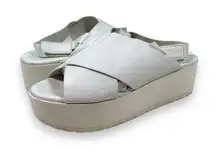 Vince‎ Platform Sling Back Sandals Womens 7 White