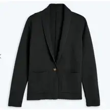 SUMMERSALT Womens Ribbed Knit‎ Sweater Blazer Shawl Collar Jacket Size L Black