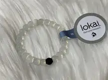 Lokai Bracelet Clear with white and black Size S