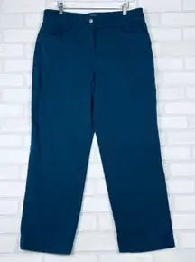 Pendleton Women's Blue Cropped Pants Size 14 Straight Leg Casual‎