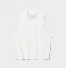 Mock Neck Sleeveless Cropped Sweater