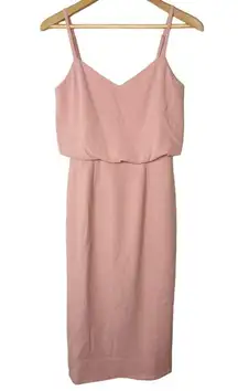 NWT DRESS THE POPULATION Alondra Midi Dress in Blush