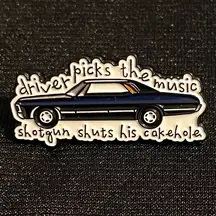 Anyone with an older brother will understand this enamel pin (or magnet).