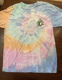 Womens Bucees tie dye beach short sleeve shirt