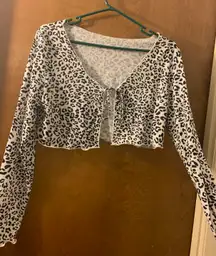 Front Tie Cheetah Print Top