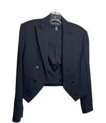 Ralph Lauren Black Label Cropped Jacket Blazer Women's Sz. 8