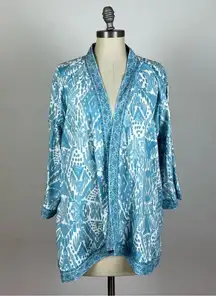 Tolani Collection Karma Blue Aztec Shawl