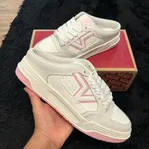 VANS upland white pink clogs mules slip on shoes new 