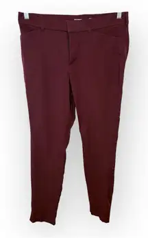Old Navy Burgundy Pixie Pants 12 High Rise Skinny Stretch Ankle Work Casual