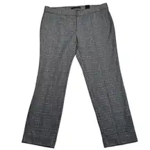 Amanda + Chelsea Ankle Pant Womens Size 14W Gray Black Plaid Alex Modern Fit New