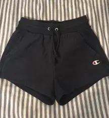 Black Champion Sweat Shorts Drawstring 