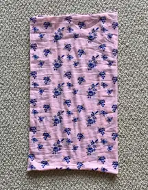 NEW  Boho Bandeau Full Length Pink Flower Pattern One Size NWOT