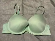 Aerie Green T-Shirt Bra with Underwire and Adjustable Straps