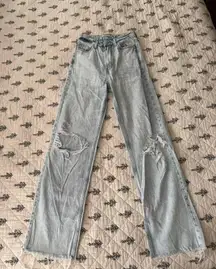 H&M wide leg high rise jeans size 2