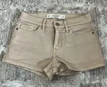 Abercrombie & Fitch | Tan Metallic Gold Shimmer Short Shorts Size 00
