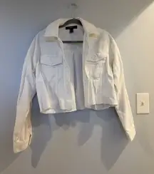 forever 21 cropped white jacket 