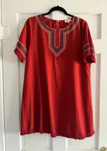 Embroidered Tunic Dress Size Medium