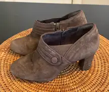Clarks Brown Suede Women's Heeled Shoes