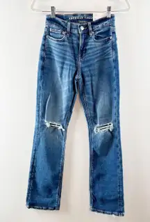 American Eagle Outfitters High Rise Stretch 90s Bootcut Jeans Blue 000 Short