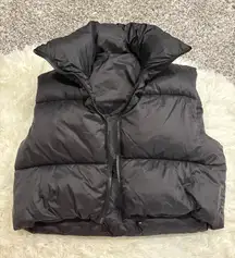 Cropped Black Puffer Vest Amazon