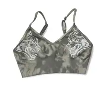 Darc Sport Wolves SHE Olive Grey Tie Dye Sports Bra Size Small