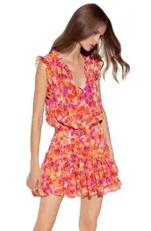 Miss Los Angeles Vibrant Ruffled Alia Dress Size Small