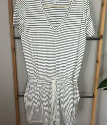 NWOT Daily Ritual Short Sleeve Striped Romper size medium