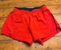 Nike Dri Fit Running Shorts Women's XS Red Blue Star Print Athletic Performance