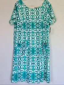 NEW Danny & Nicole dress, short sleeve blue