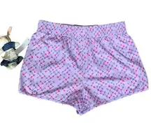 Nordstrom Abound Organic Cotton Jogger Shorts LARGE Purple DNA Molecule Geek NEW