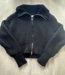 Full Zip Cropped Sweater