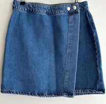 ASOS Denim Wrap Mini Skirt, Size 6