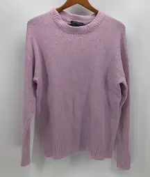 Something Navy pink flecked oversized sweater wool blend soft sz M