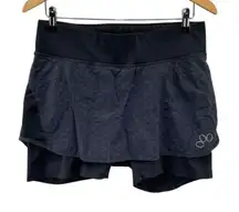 REI Running Athletic Shorts Womens Medium Black Nylon‎ Layered Zip Pocket