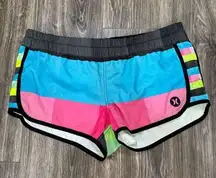 Women's Shorts Hurley Color Block Athletic 2" Low Rise Swim Shorts