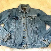 Genuine Harley-Davidson Womens Light Wash  Cotton Jean Jacket size L.