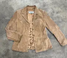 Vintage Wilson’s Genuine leather maxima brown blazer collared jacket