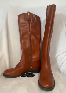 INC INT CONCEPTS WOMENS GENUINE LEATHER COGNAC BROWN Size 6M FAWNE RIDDING Boot