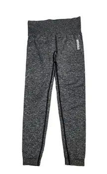 Gymshark Womens Leggings XS Gray Adapt Marl Seamless Ribbed Waist