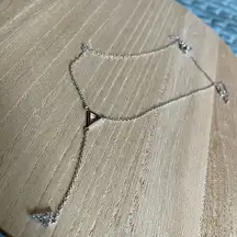 Metal dangle and drop necklace delicate detailed classy simple jewelry